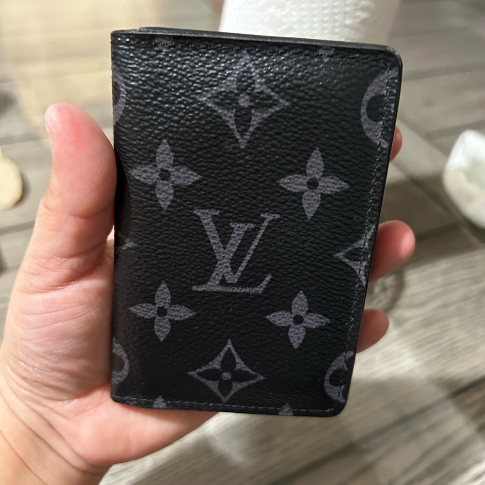 Louis Vuitton Black and Gray Monogram Card Holder
